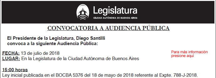Audiencia publica 13 de julio