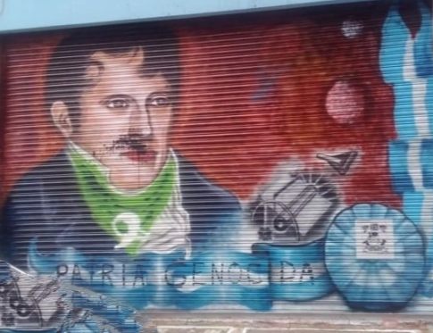 mural Belgrano vandalizado