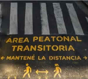area peatonal transitoria