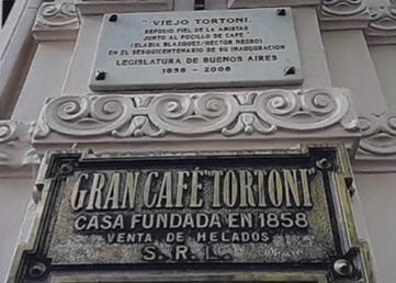 Placa fundacional Cafe Tortoni