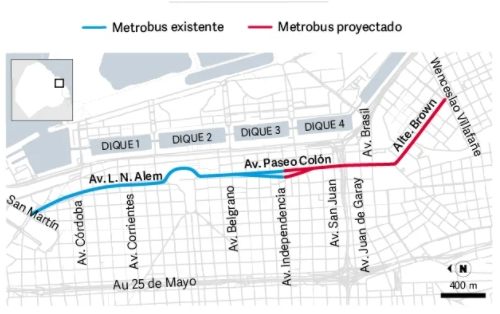 mapa metrobus del bajo
