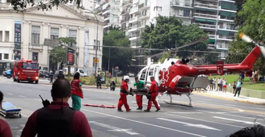 Helicoptero transporte herido