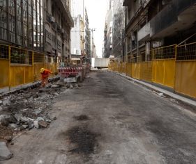 Obras en calles verdes