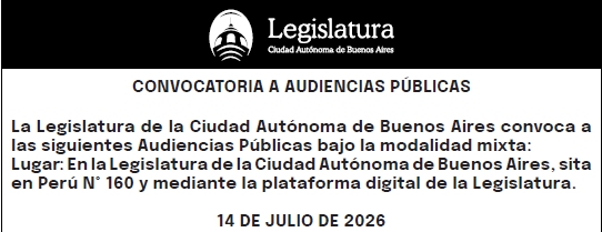 Audiencia publica del 14 de julio 2026