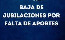 Baja de aportes